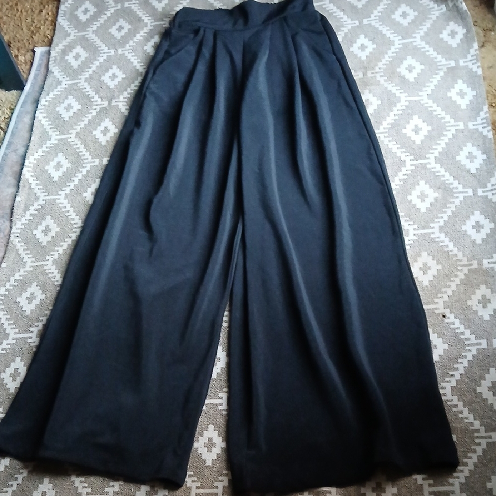 Orage Black Wide Leg Pants